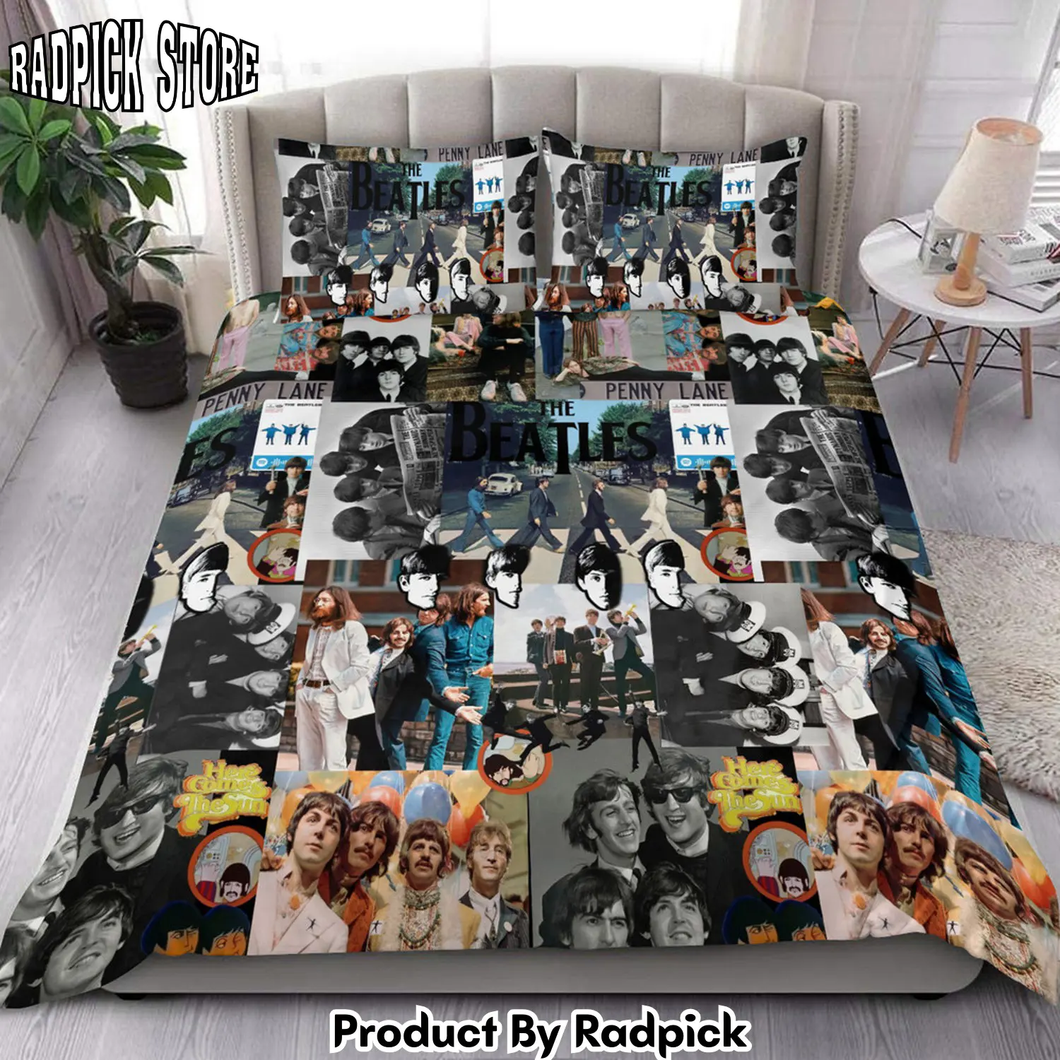 Radpick the beatles memories all over printed bedding set q150204 rp3271389